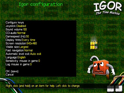 [Configure Igor menu]