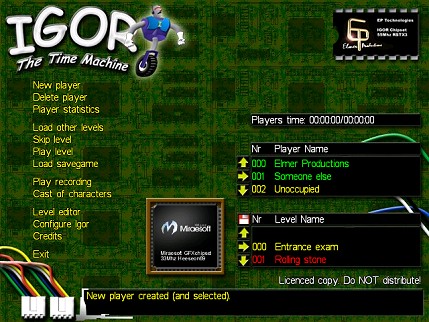 [Main menu]