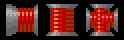 [red tubes, with gray edges]